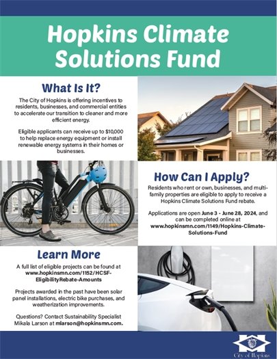 Flyer for Hopkins Climate Solutions Fund